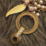 Vintage Belladonna layered bead chain necklace Photo 7