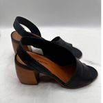 Lucky Brand  Size 9.5 Black Business Casual Leather Slingback Heeled Sandals Photo 4