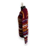 Love by Chesley Womens Sweater Sz M Burgundy Gold Blue Multi Stripe Gold Size M Photo 5