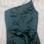 Windsor Adrienne Formal One Shoulder Satin Wrap Dress Photo 5