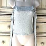 Cotton On Women’s Light Gray Cold Shoulder Long Sleeve Ribbed Knit Top Sz S NWT Photo 0