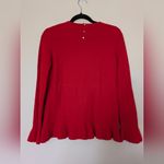 J. McLaughlin  Women's Red 100% Cashmere Sweater Sz M Flaw Photo 4