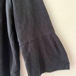 Habitat  Oversized Sz S Black Pleated Flared Sleeve Shirt Blouse Stretch Casual Photo 4