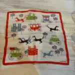 Kimball Pat Prichard Designer Hanky Horses Carriages Castles Original Vintage‎ Photo 1