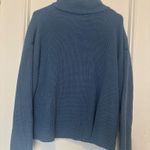 Edikted  Amour High Neck Oversized Zip Sweater Size Small - Blue Photo 3
