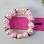 Handcrafted Pink Glass Pearl with Purple AB Crystal Beads Photo 3