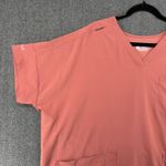 Carhartt  Womens 2XL Orange Coral Force V Neck Scrub Top Modern Fit Short Sleeve Photo 1