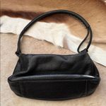 Black Leather Women's Bag with braided handle and slouchy Photo 3