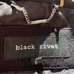 Black Rivet  zippered jacket with faux leather sleeves Photo 4