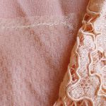 NBD X Revolve Lace Long Sleeve Choker Mini Dress S Peach Blush Photo 5