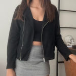 Old Navy  Moto‎ Jacket Womens Small Black Full Zip Biker Style Lightweight Photo 0