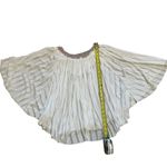 Free People  star gazer Lily white sheer stretchy gauze poncho boho top sz small Photo 7