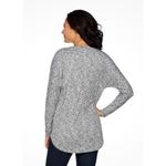 Lisa Rinna Collection Gray Heather Thermal Dolman Sleeve Round Neck Top Size L Size L Photo 1
