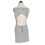Cals Dress Womens Sz Large Striped Open Back Skater Mini Baddie Cocktail Y2K Black Photo 4