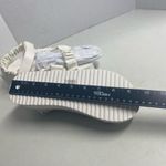 SHOEDAZZLE Taneisa Women’s Rusched Strap Wedge Sandal Size 7 White New With Defe Photo 7