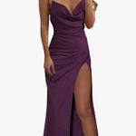 Satin Purple Gown Size 4 Photo 0