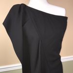 Calvin Klein  Women’s One Shoulder Puff Drape Sleeve Black Mini Dress Photo 1