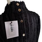 Buru Textured Black Silk Shirt | M | NWT Size M Photo 5