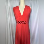 Halston Heritage  Coral Sleeveless Asymmetrical dress | 10 NWT Photo 6
