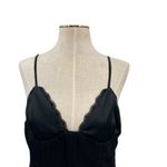 Tiger Mist  Taos Maxi Slip Dress Satin Corset Lace Neck Black Size Large Photo 3