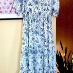 Lucky Brand Paisley Floral Tiered Midi Dress Sz S Prairie Cottagecore Photo 0