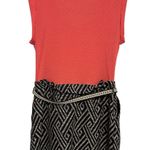 I Heart Ronson  peach sleeveless dress with black white skirt size medium Photo 3