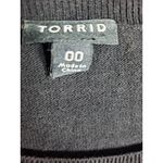 Torrid ‎ Women's Black White Stripe Pullover Ruffle Hem Sweater Size 00 Photo 5