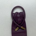 80’s Vintage Small S Sash Leather Wrap Belt Purple Gold Tone Detail Classic 6574 Photo 8