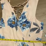 Lulus NWT Lulu’s Garden Walk Blush Pink Blue Floral Lace-up Sleeveless Skater Dress Photo 7