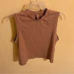 SKIMS Sleeveless Cotton Mock Neck Cropped Tank Top in Umber Photo 2