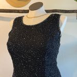 JMB Vintage Black Hand Beaded Sequin Sleeveless Knee Length Dress Size Large Photo 7