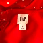 Gap Womens Small Red White Polka Dot V-Neck Spaghetti Strap Tie Back Midi Dress Photo 4