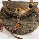 Sam Edelman  Jaded Boho Hippie Fringe Gypsy Leather Metal Handbag Clutch Read! Photo 14