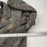 Coldwater Creek  jacket womens L woven teal brown zip up batik art to wear granny Photo 4