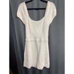 & Other Stories  Sweater Dress Women's Medium White Knit Crisscross Cutout B48 Photo 5