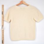 Rafaella Chic Cream Short Sleeve Sweater - Lambs Wool & Rabbit Hair Photo 1