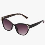 Betsey Johnson NEW -  Black, Rhinestone and Leopard Print Sunglasses Photo 1