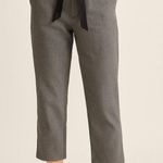 Loft  NWT petite gray velvet belt slim straight dress pants Sz 10P Photo 0