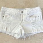 EXPRESS EUC  White Distressed Jean Shorts Photo 0