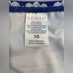 Venus Two Piece Bathing Suit Swimsuit Size 10 Bikini Purple White Padded EUC Photo 7
