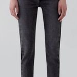 AGOLDE Charcoal Gray Black Slim Jeans Side Stripe Womens Size 25 Photo 1