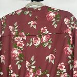 Justify NEW  Boho Pink Floral Tunic Button Up Top Flowy Juniors Plus Size 2X Photo 7