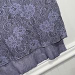 Dantelle  Lavender Lace print Blouse medium high low capped sleeve Photo 1