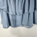 ZARA Woman Size Small Denim Cropped Peasant Loose Fit Top EUC Photo 2