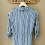 Lulus  Lifestyle Striped Long Sleeve Shirt Dress Blue/White Sz XS Photo 7