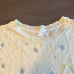 Abound  Women's Yellow Blue Splatter Pocket Crop T-Shirt Medium‎ Top Photo 6