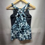 Gaiam ‎ Women's Gray Tank Top with Blue Accents Photo 4