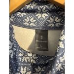 Free Country  Womens Long Sleeve Mock Neck Top Blue Floral Pattern Large Photo 1