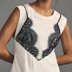 Anthropologie NWT $148 Woman’s Maeve Lace T-Shirt Slip Dress, Sz S Photo 3