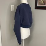 Nike  CROPPED SWEATSHIRT Navy Blue Athleisure Athletic Womens Size XS Photo 2